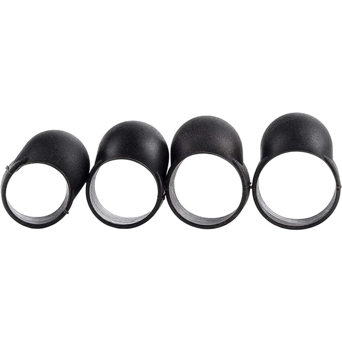 4-delige vingerhoesset voor stalen tongtrommels en percussie-drums zwart