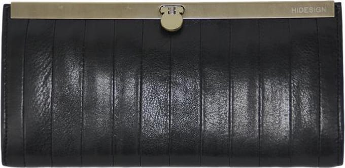 Hidesign lederen dames portemonnee 'Vintage' zwart