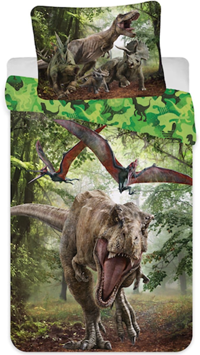 Jurassic World Dekbedovertrek forest 140 x 200 cm polyester