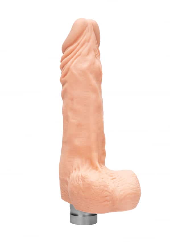 Realrock 9-23 cm Vibrating Dildo With Balls - Flesh