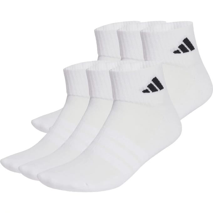 Adidas Performance Gevoerde Essentials Enkelsokken 6 Paar - Unisex - Wit