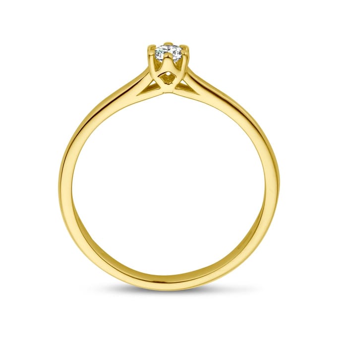 Aanzoeksring Diamant 0.10ct H Si