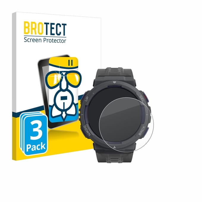 Screenprotector 3 Stuks voor Amazfit Active Edge Beschermglas transparant