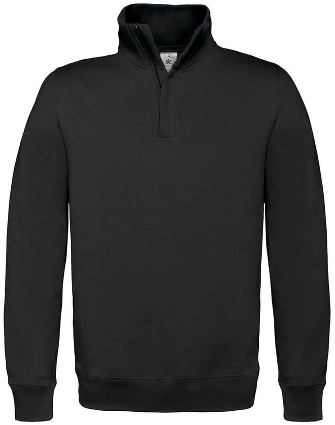 Katoenen sweatshirt met 1/4 rits B&C ID.004