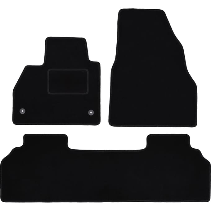 Zwarte veloursmatten voor: Renault Kangoo II combivan (2007-)