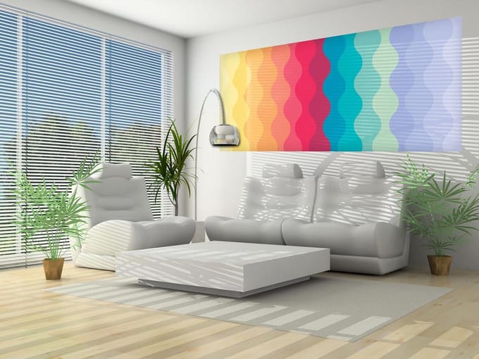 Modern Art Rainbow Photo Wallcovering