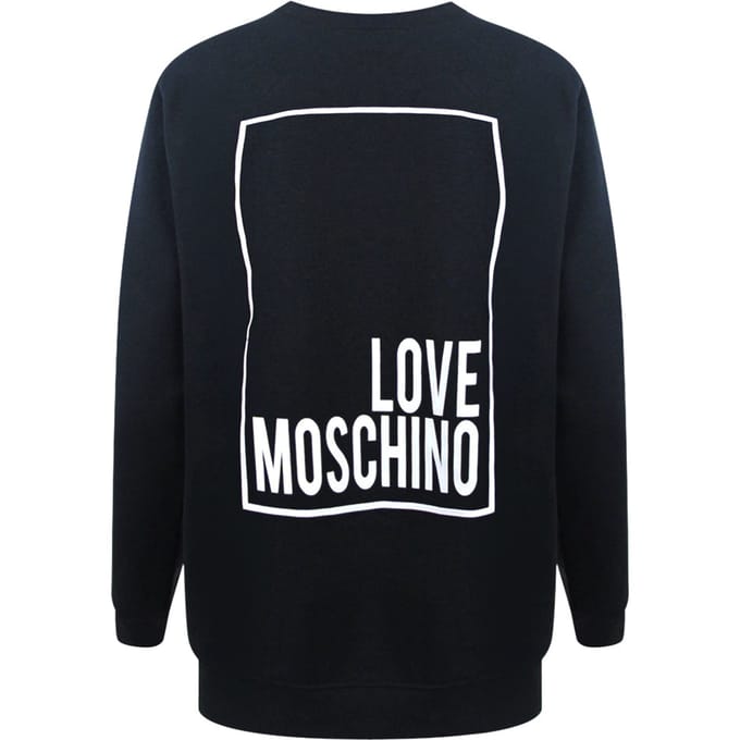 Love Moschino Box Logo Zwarte Trui