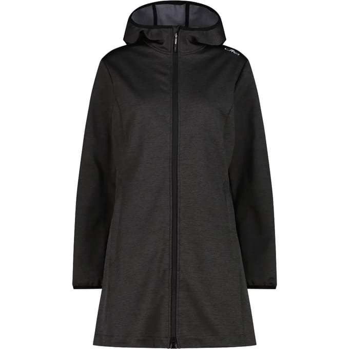 Dames softshell parka met capuchon gemêleerd CMP