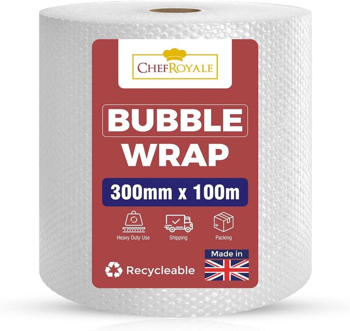 Premium Kwaliteit 300 mm x 100 m Bubbeltjesplastic voor Verhuizing en Verpakking