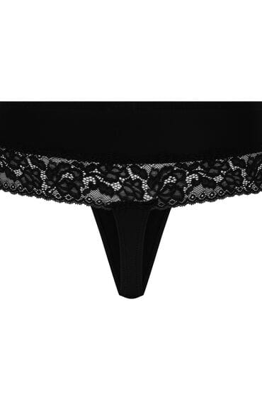 Hunkemöller Dames Lingerie Boxerstring Paris - Zwart - maat S