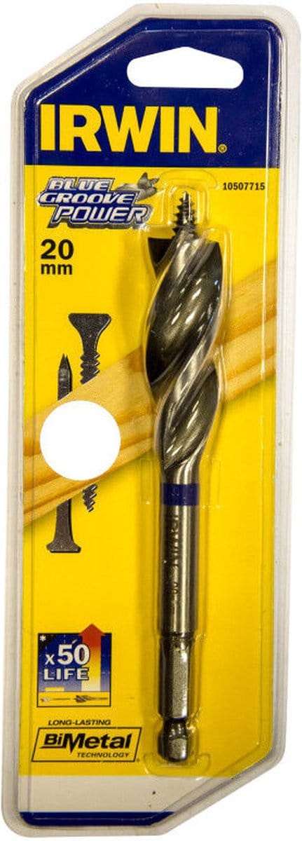 Irwin speedboor 20x152mm Blue Groove Power