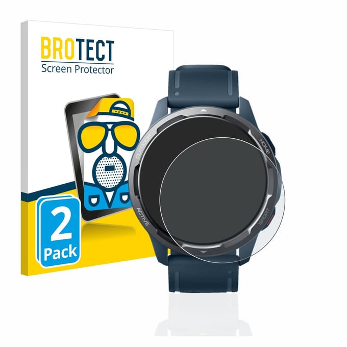 BROTECT - Screenprotector voor Xiaomi Watch S1 Active - Folie Beschermfolie matte 2 Stuks