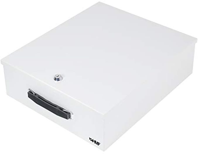 Afsluitbare XL Documentencassette voor Ordners - Lichtgrijs, DIN A4/B4