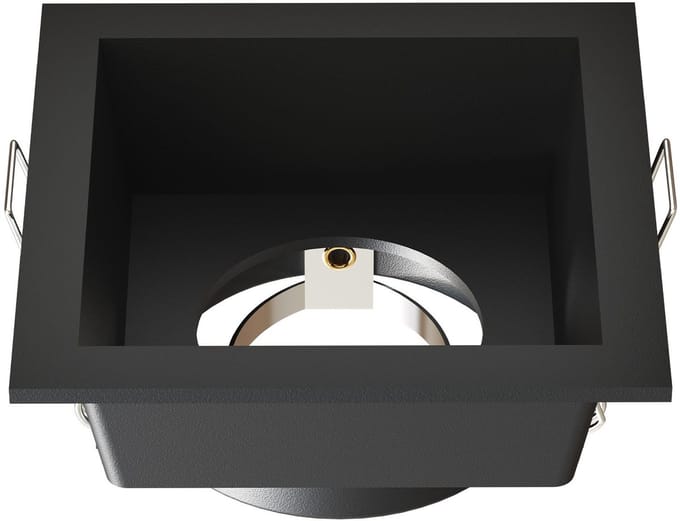 Ledvion – LED Inbouwspot Vierkant 85x85mm – Zwart – Dimbaar – GU10 – IP20