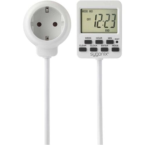 Sygonix SY-5178380 Schakelklok Digitaal Weekprogramma 3500 W Countdown-functie, Continubedrijf, Programmeerfunctie, Toevalsfunctie, Timer-functie,
