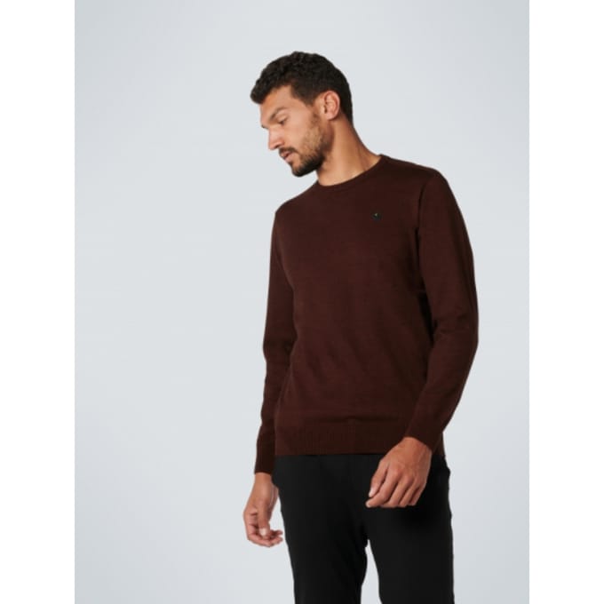 No Excess Mannen Sweater Stone Red XXXL