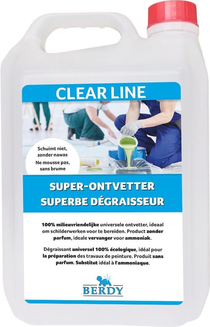 Berdy - Clearline - Ontvetter voor schilder- en plakwerken - 5 l