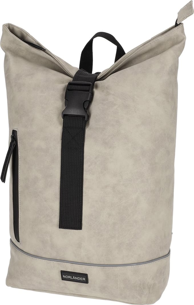 Norlander Nubuck Urban Rolltop Rugzak - 23 liter - Vegan Leer - Laptopvak - Waterafstotend - Taupe