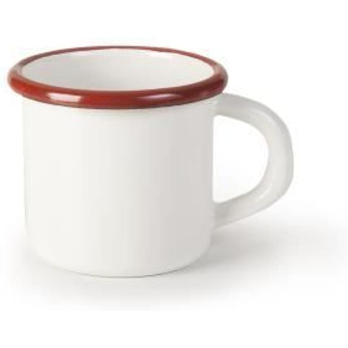 Beker - IBILI - 909407 - Aluminium - Wit/Rood - 7 x 7 x 8 cm wit