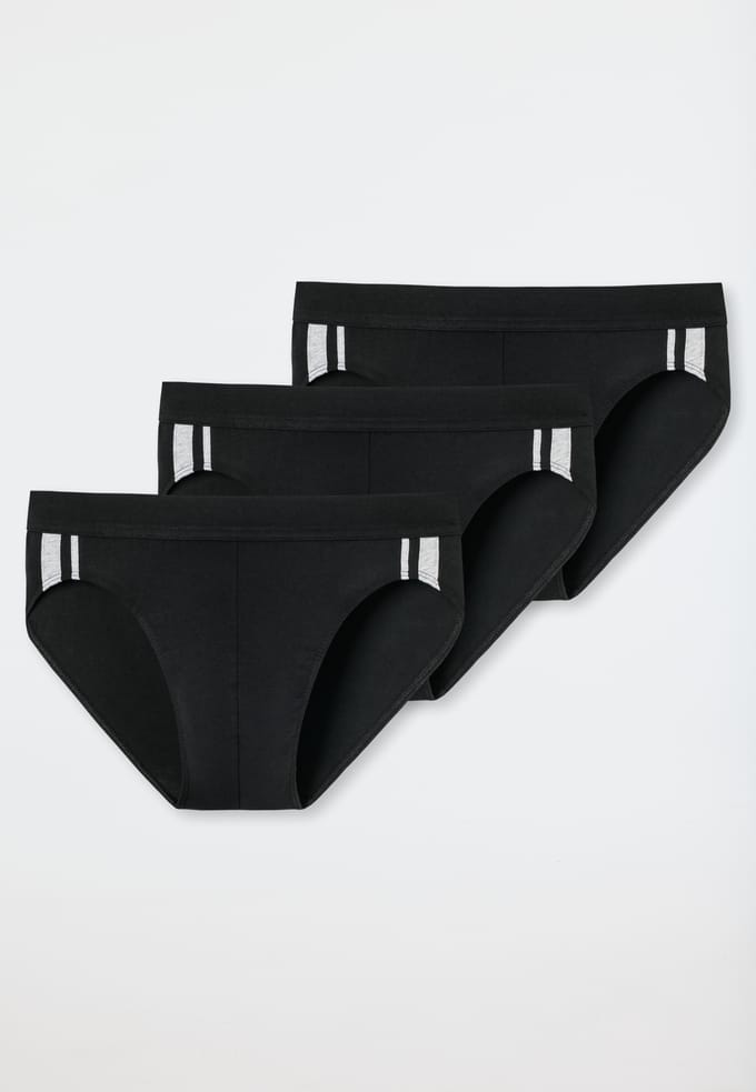 SCHIESSER 95/5 Stretch rio slips (3-pack) - zwart