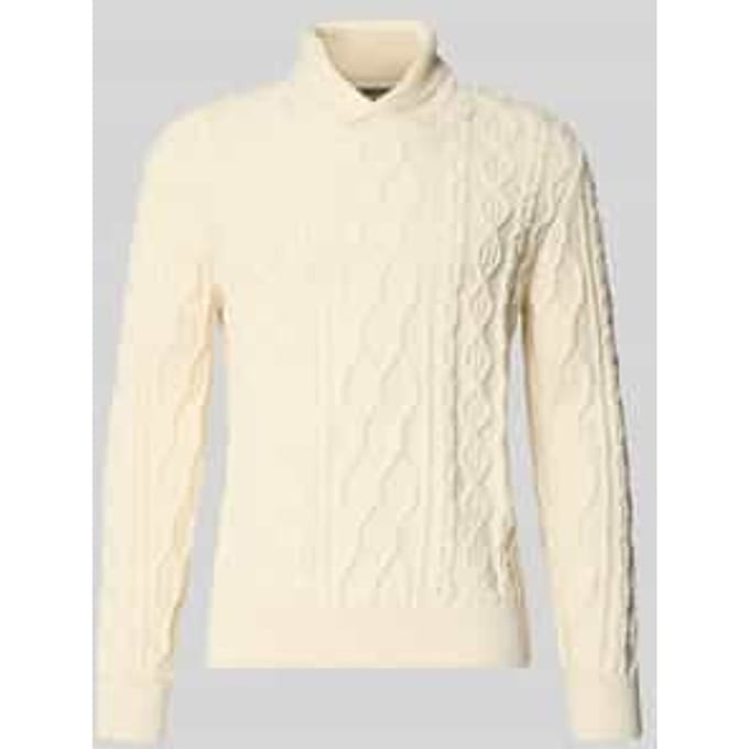 Gebreide pullover met geribde boorden