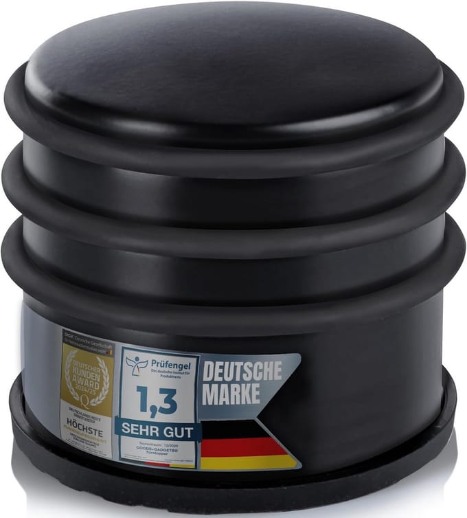 Zware RVS Deurstopper met Rubberen Bumper Voor Houten en Tegelvloeren
