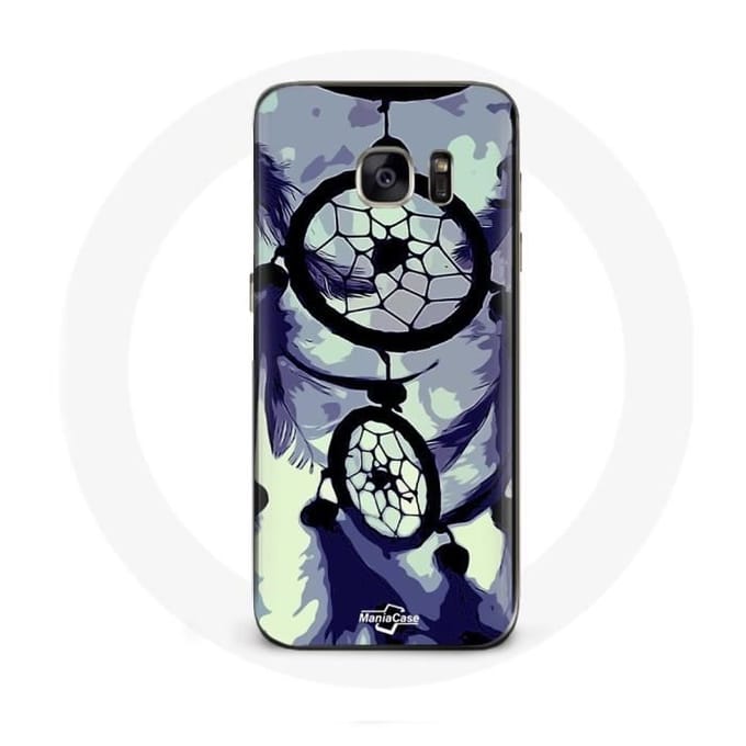 Coque pour Samsung Galaxy S7 Edge Attrape Rêve violet gris et Noir