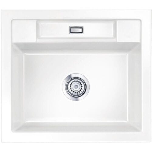 Systemceram Keradomo Bela 57 built-in sink with eccentric actuation, without tap hole 501602-12