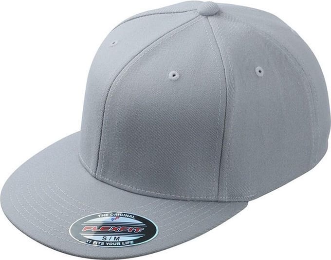 Myrtle Beach Unisex Flexfit Flat Peak Cap (Lichtgrijs)