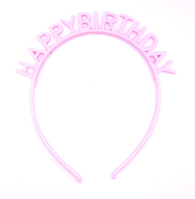 Diadeem happy birthday roze - kinderfeestje - verjaardag