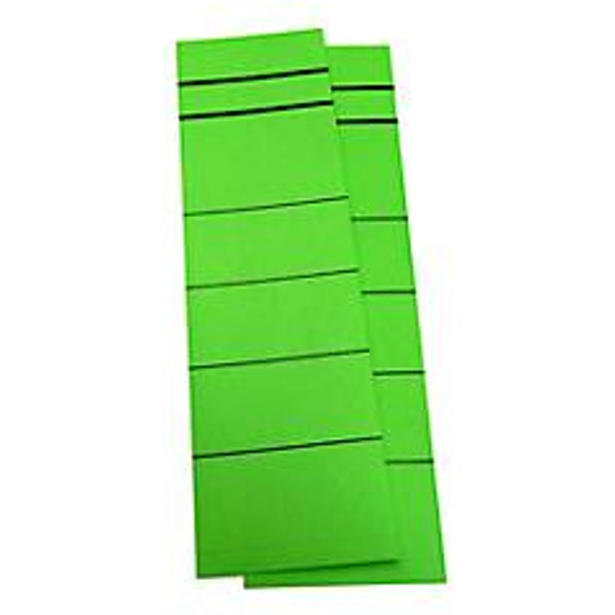 Rugetiket, rugbreedte 60 mm, zelfklevend, 10 stuks, groen