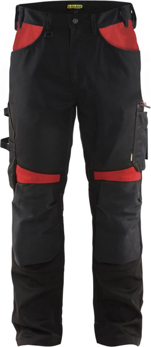 Blaklader Werkbroek zonder spijkerzakken 1556-1860 - Zwart/Rood - C62