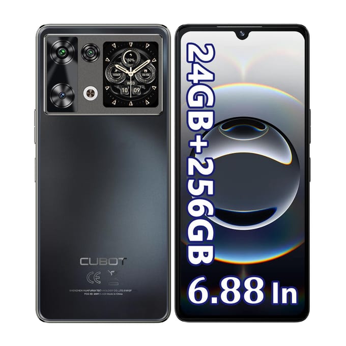 CUBOT P90 4G Smartphone 24GB RAM-256GB ROM-6,88" 120Hz HD-64MP Camera-5100mAh-Android15