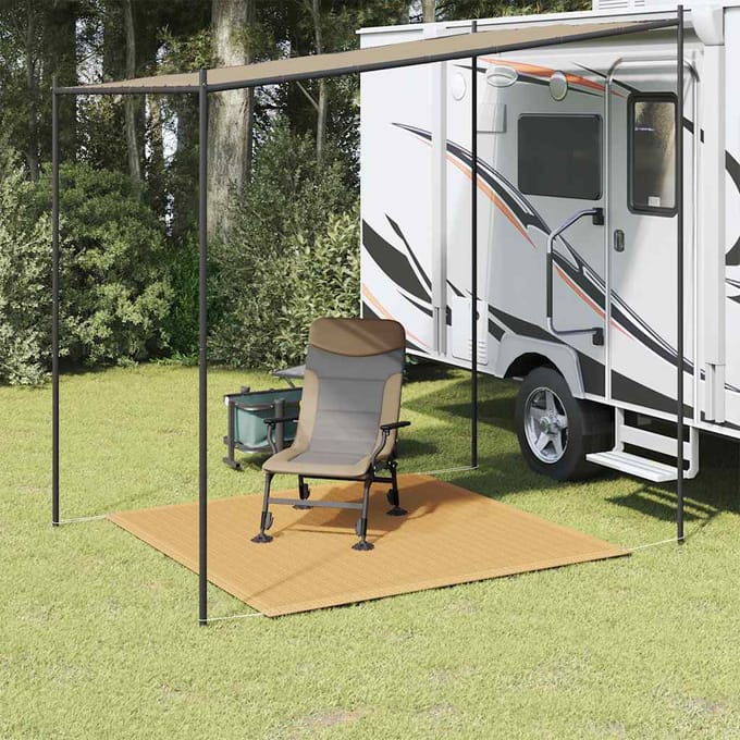 vidaXL - Tenttapijt - 200x200 - cm - HDPE - zandkleurig