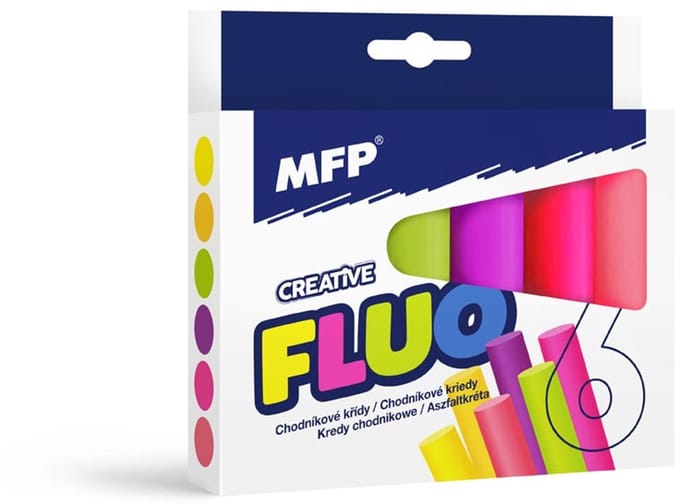 Krijt M Bestrating Fluo Rond 6 St. Mix - UNI