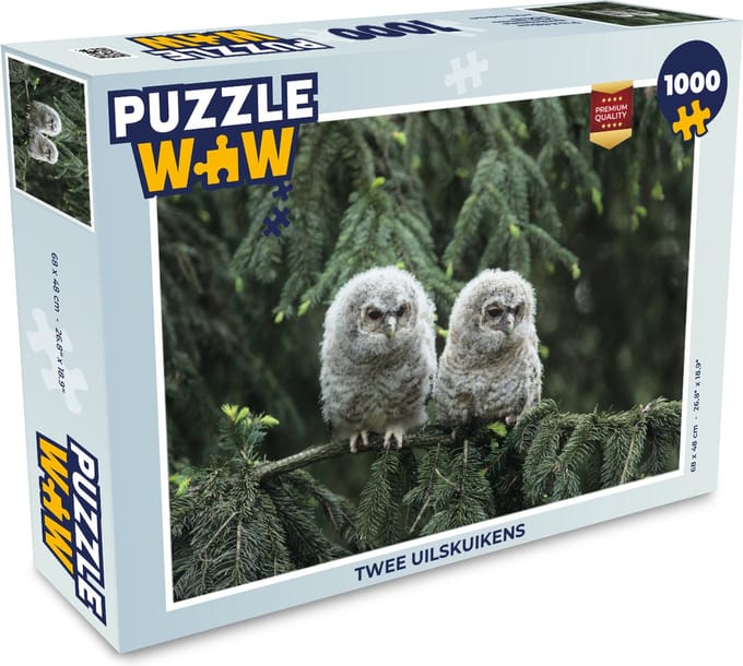 Puzzel Twee uilskuikens - Legpuzzel - Puzzel 1000 stukjes volwassenen