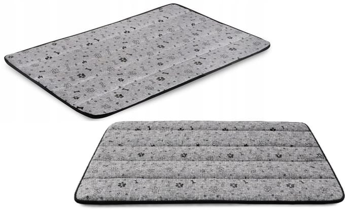 AIO Factory - Hondenmat - Waterdicht - 50x70 cm - Zwart Bottenpatroon