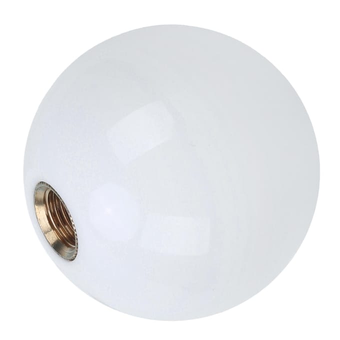 54mm Versnellingspookknop Slijtvast met 3 Stalen Adapters Vervanging voor Scion WRX M12X1.25 white