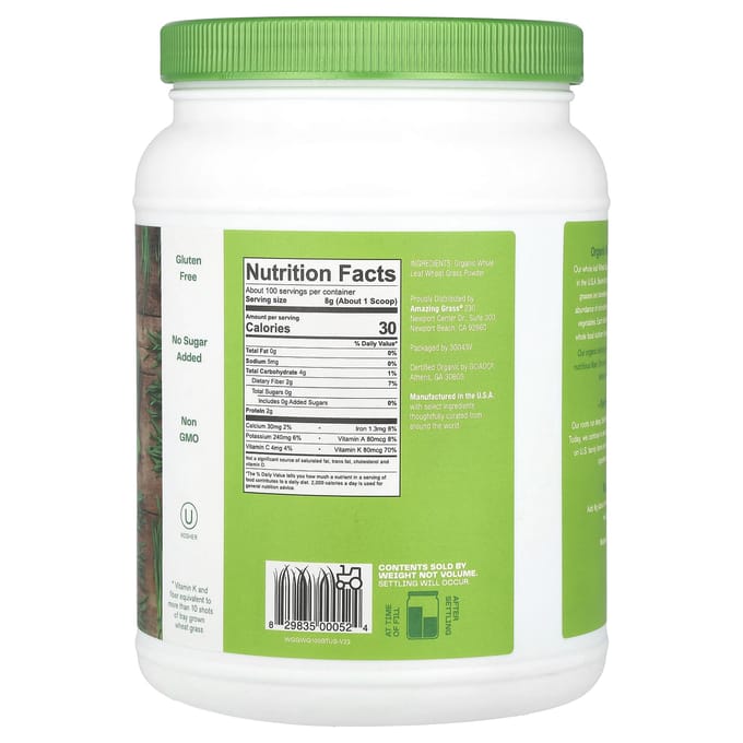 Biologisch tarwegraspoeder, 800G(1,76 pond)
