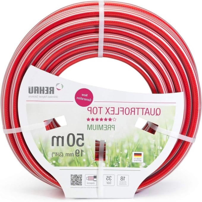 Premium Tuinslang - Flexibele Waterslang - Intensief Gebruik - 24-draads Diagonaal - 50 Meter 19mm - Multicolor Gestreept