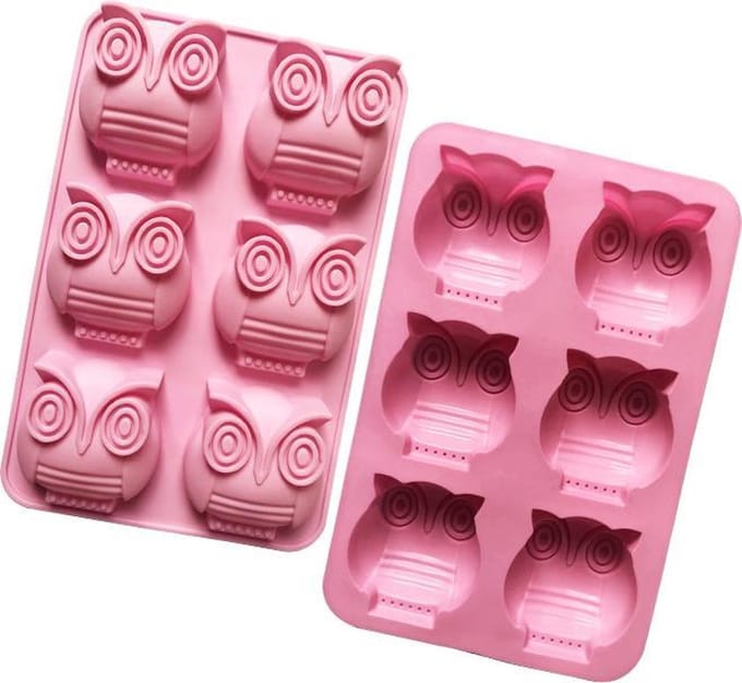 ProductGoods - Siliconen Bakvorm - Cakevorm - 6x Leuke Uiltjes - Bakvormen