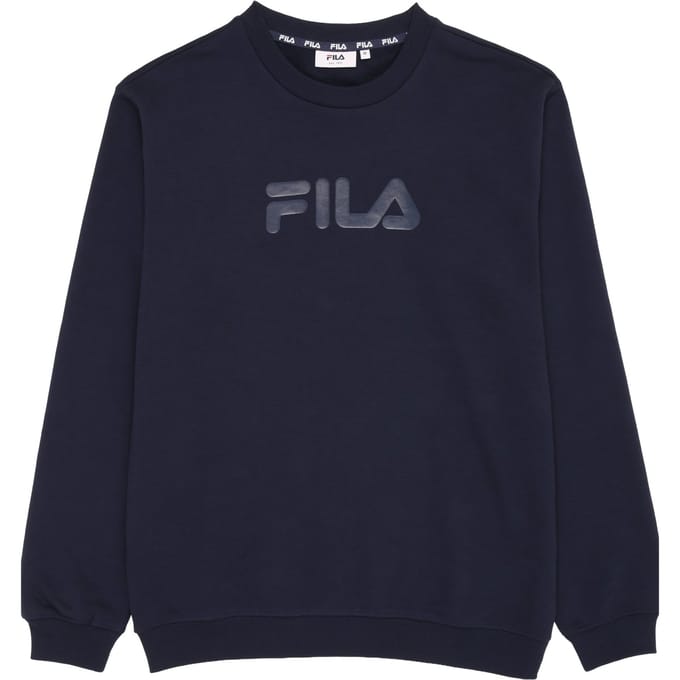 FILA Unisex Zanten Logo Crew Sweat Black Iris Größe: S | Pullover Outlet | Unisex | Schwarz