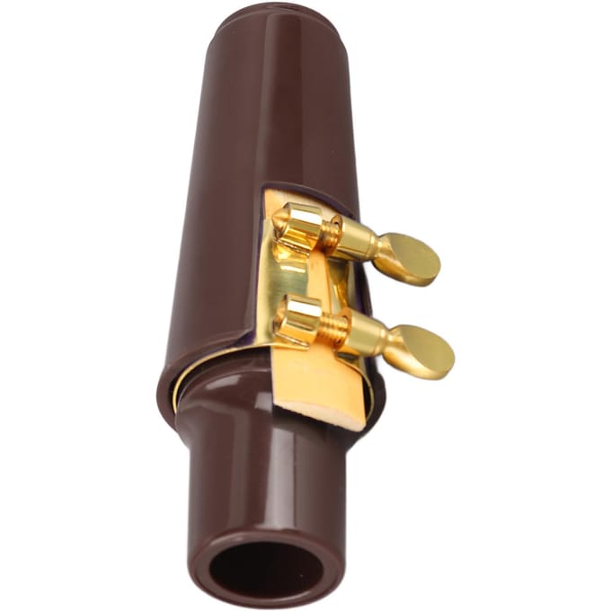 Altsaxofoon Mondstuk Kit Sax Hoes Ligatuur Riet Instrument Accessoires voor Vervanging Bruin beige
