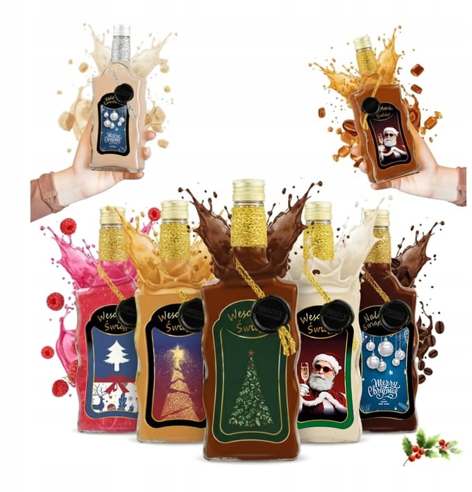 Bimberek - Decoratieve Fles - 500ml - Kerst - Voor Drankjes