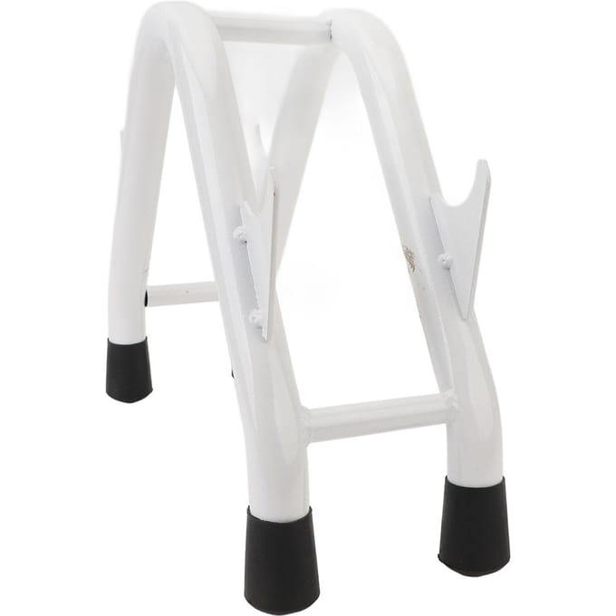 Dumbbellrek Stand IJzeren Driehoek Rubber Antislip 180lb Belasting Compact Gewichtshouder Fitness white