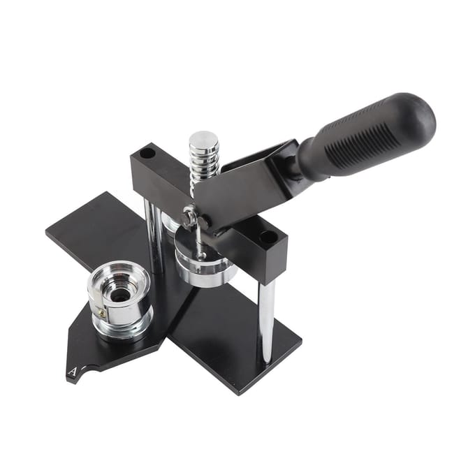 Badge Pers Machine Papiersnijder Set Roteer Type Handmatig 32mm Button Stempel Maker Kit gray