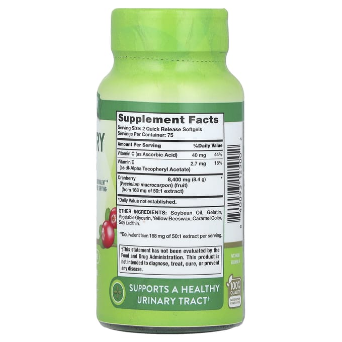 Nature's Truth, Cranberry Softgels and Vitamin C Plus, 150 Rapid-Release Softgels