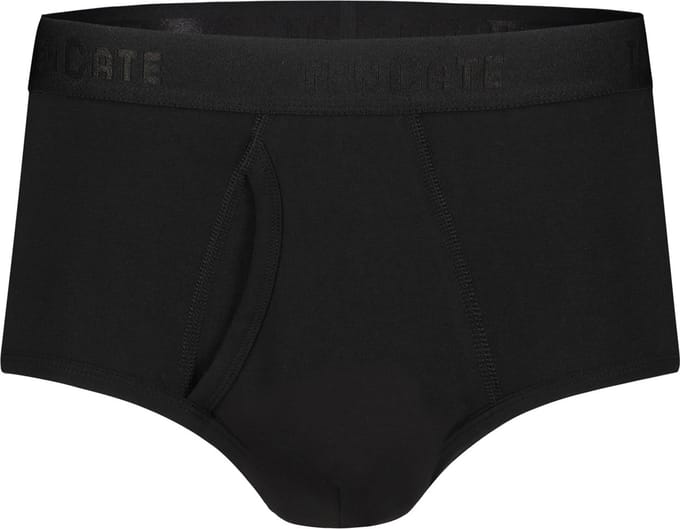 Ten Cate Basics organic cotton stretch slip met gulp zwart 2-pack voor Heren | Maat L