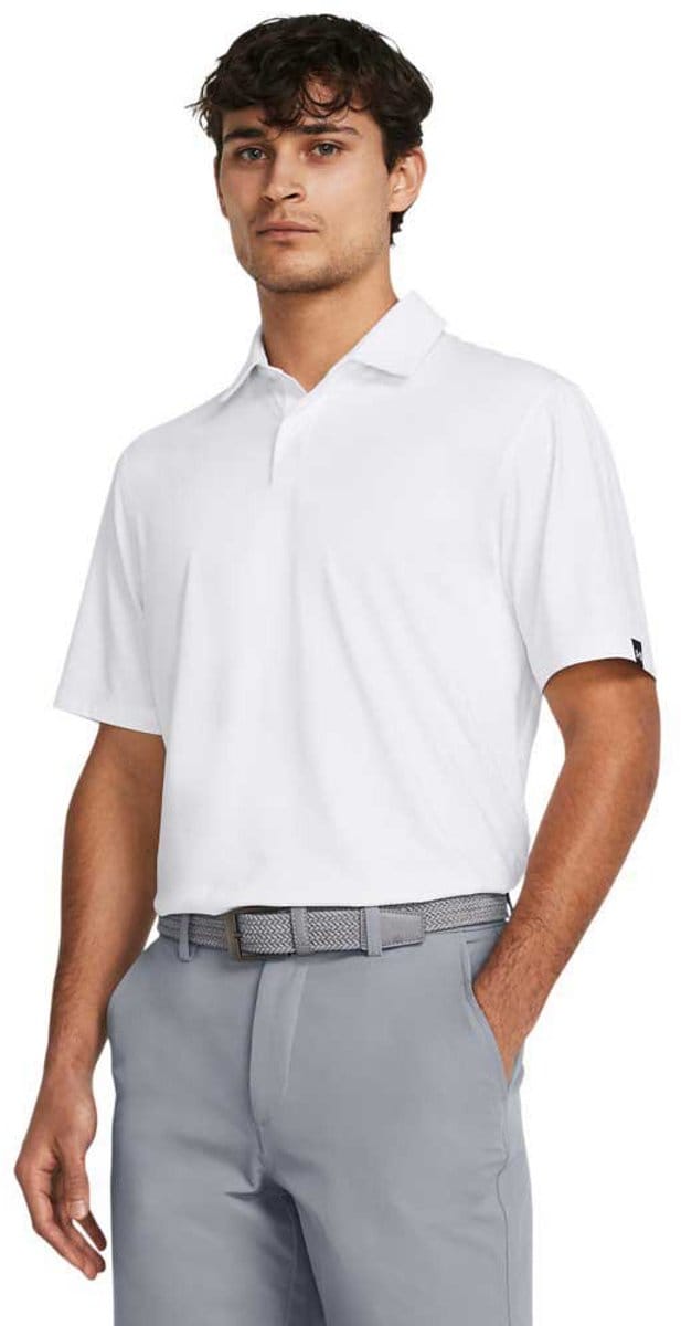 Under Armour Golf Tee To Green Lb Korte Mouw Poloshirt Wit S Man