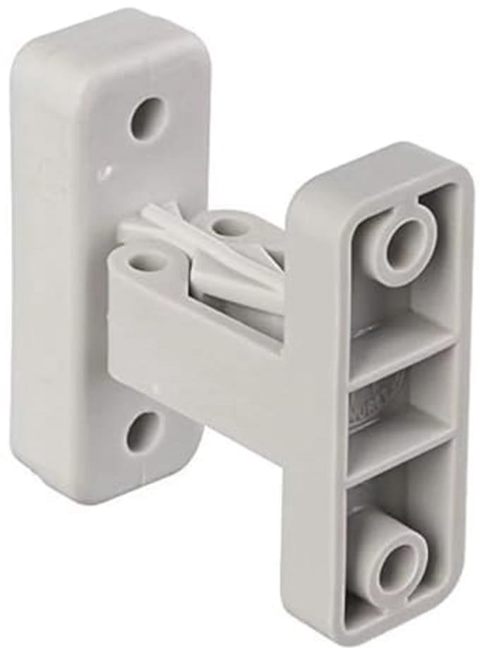 Deurstopper met klem voor garagedeuren - 48 x 18 mm - grijze kunststof
